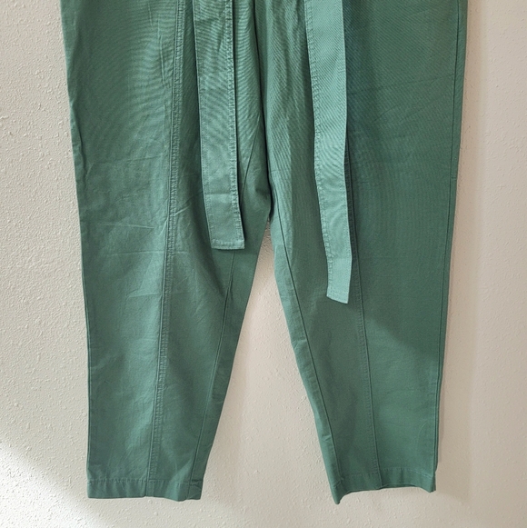 A NEW DAY Stretch High Rise Taper Ankle Tie Front Pant In Olive Size 14 - Picture 3 of 13